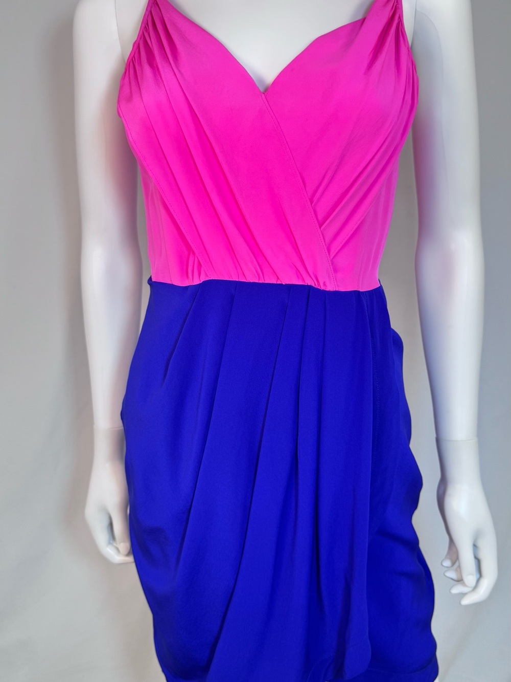 Yumi Kim Jayne Color Block 100% Silk Mini Dress Size S